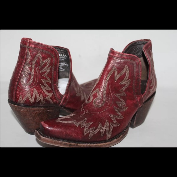 Ariat Women Weathered Red Dixon Ankle Boots Sz 7.5 - Picture 3 of 4